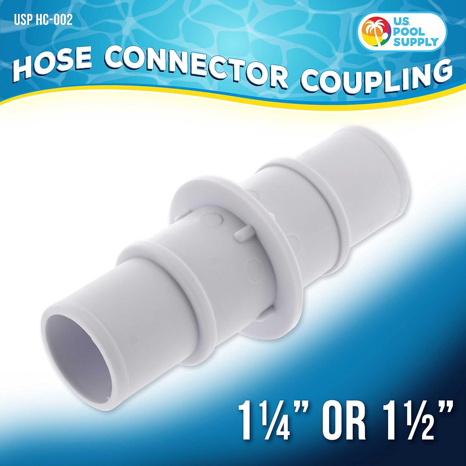 U.S. Pool Supply 1-1/4″ or 1-1/2″ Hose Connector Coupling for Swimming ...